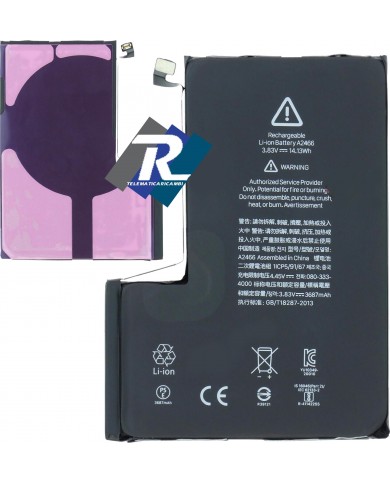 Batteria Compatibile per Apple iPhone 12 Pro Max A2466 3687 mAh Sost.originale