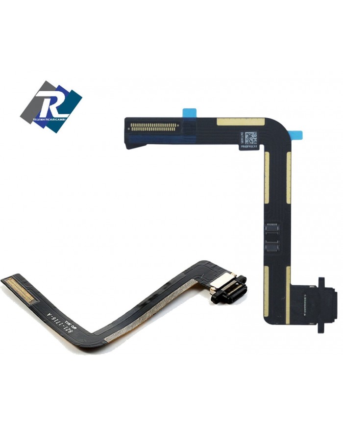 CONNETTORE RICARICA FLEX DOCK APPLE iPad 7 gen. A2197 A2200 A2198 NERO