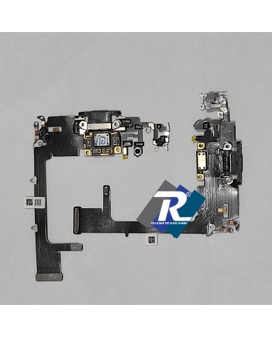 CONNETTORE RICARICA APPLE IPHONE 11 PRO MICROFONO DOCK CON CHIP CARICA NERO