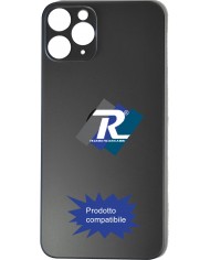 VETRO SCOCCA POSTERIORE COPRI BATTERIA iPhone 11 Pro NERO BACK COVER BIG HOLE