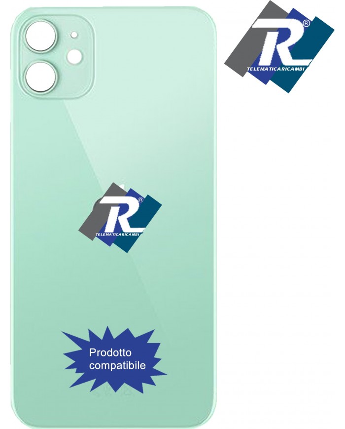 VETRO SCOCCA POSTERIORE COPRI BATTERIA APPLE iPhone 11 VERDE BACK COVER BIG HOLE