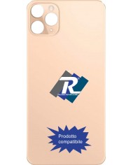 VETRO SCOCCA POSTERIORE COPRI BATTERIA iPhone11 Pro Max Gold BACK COVER BIG HOLE