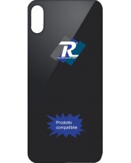 VETRO SCOCCA POSTERIORE COPRI BATTERIA APPLE iPhone X BIANCO BACK COVER BIG HOLE