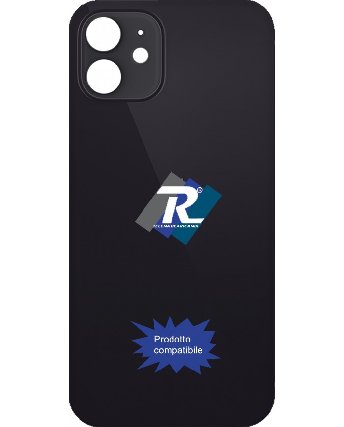 VETRO SCOCCA POSTERIORE COPRI BATTERIA APPLE iPhone 11 NERO BACK COVER BIG HOLE