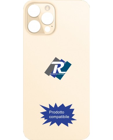 VETRO SCOCCA POSTERIORE COPRI BATTERIA iPhone 12 Pro Max Gold BACK BIG HOLE