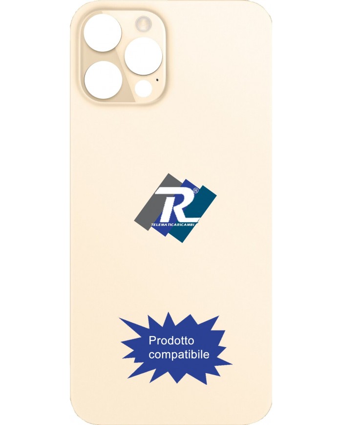 VETRO SCOCCA POSTERIORE COPRI BATTERIA iPhone 12 Pro Max Gold BACK BIG HOLE