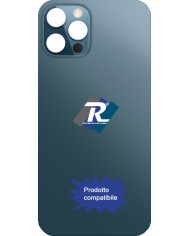 VETRO SCOCCA POSTERIORE COPRI BATTERIA iPhone 12 Pro Blu BACK COVER BIG HOLE