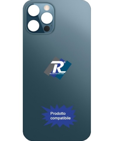 VETRO SCOCCA POSTERIORE COPRI BATTERIA iPhone 12 Pro Max Blu BACK COVER BIG HOLE