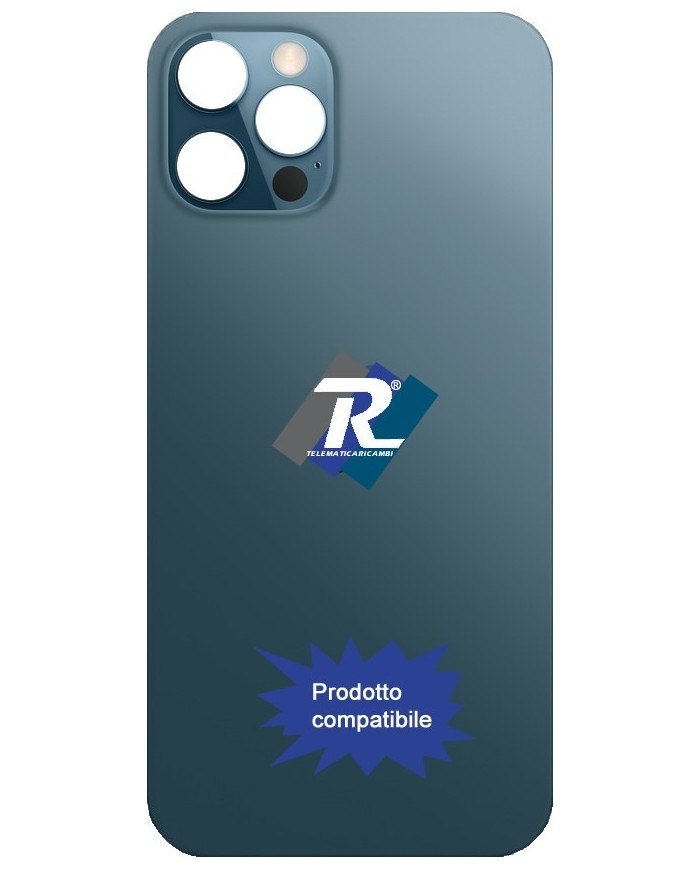 VETRO SCOCCA POSTERIORE COPRI BATTERIA iPhone 12 Pro Max Blu BACK COVER BIG HOLE