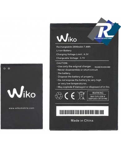 BATTERIA WIKO SUNNY 3 LENNY 1 LENNY 2 LENNY 3 JIMMY RAINBOW 5030 Y52 2000 mAh