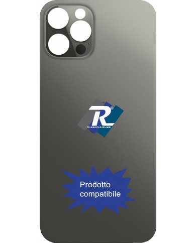 VETRO SCOCCA POSTERIORE COPRI BATTERIA iPhone 12 Pro NERO BACK COVER BIG HOLE