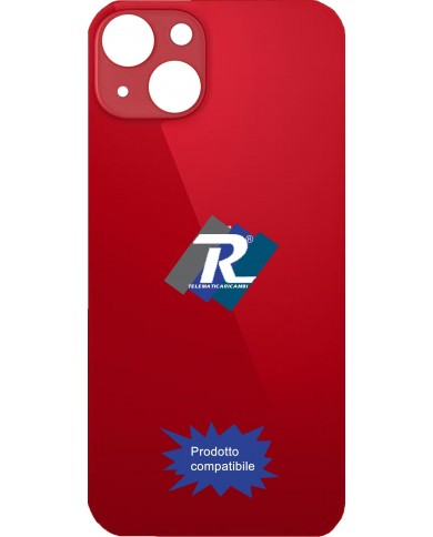 VETRO SCOCCA POSTERIORE COPRI BATTERIA APPLE iPhone 13 ROSSO BACK COVER BIG HOLE