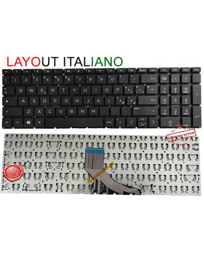 Tastiera italiana HP 15-DA - 15-DB - 15-DR - HP 250 G7 - 255 G7 NERA