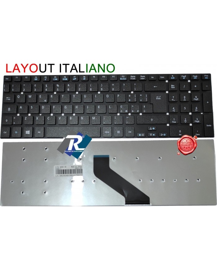TASTIERA NOTEBOOK ACER ASPIRE E1-532P E1-570 E1-570G E1-572 5830 italiana nera