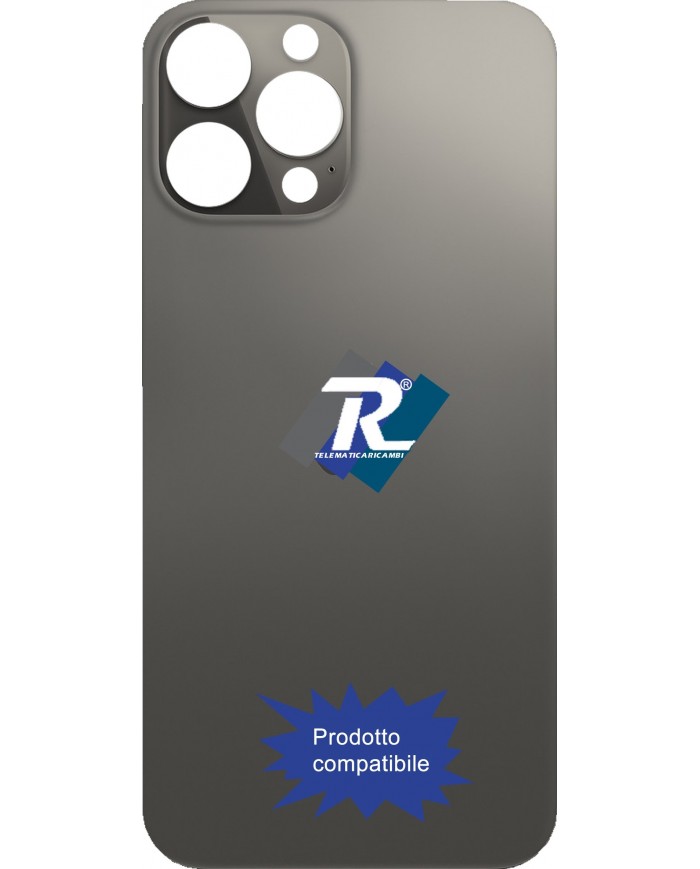 VETRO SCOCCA POSTERIORE COPRI BATTERIA iPhone 13 Pro Max NERO BACK BIG HOLE