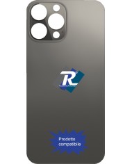 VETRO SCOCCA POSTERIORE COPRI BATTERIA iPhone 13 Pro Max NERO BACK BIG HOLE