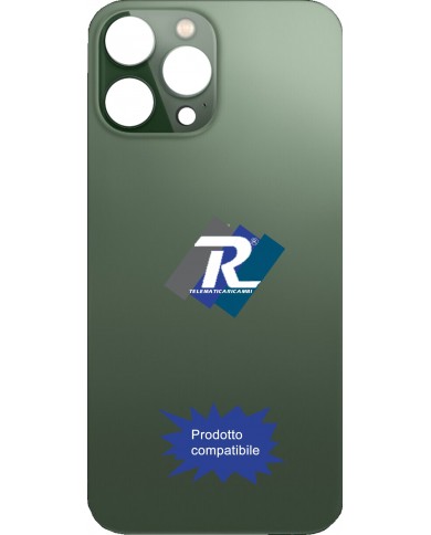 VETRO SCOCCA POSTERIORE COPRI BATTERIA iPhone 13 Pro VERDE BACK BIG HOLE
