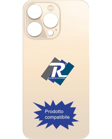 VETRO SCOCCA POSTERIORE COPRI BATTERIA iPhone 13 Pro Gold BACK BIG HOLE