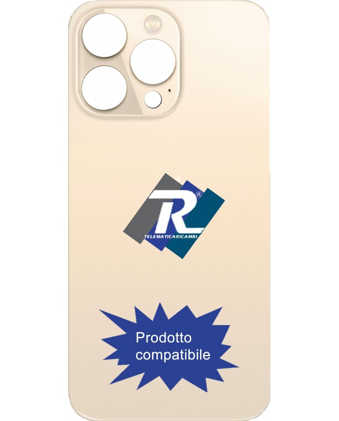 VETRO SCOCCA POSTERIORE COPRI BATTERIA iPhone 13 Pro Gold BACK BIG HOLE