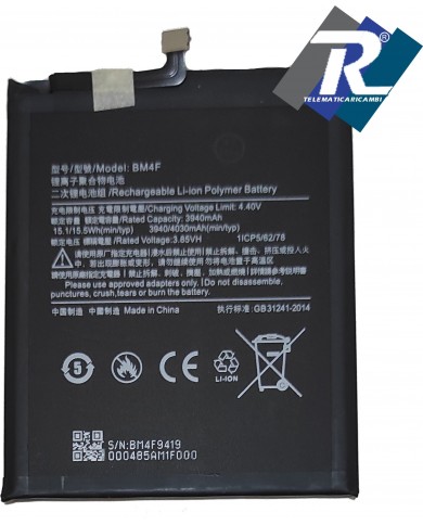 BATTERIA BM4F PER XIAOMI MI 9 LITE M1904F3BG - Mi CC9 CC9E - Mi A3 4030 mAh