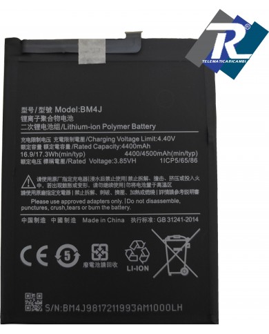 BATTERIA BM4J XIAOMI REDMI NOTE 8 PRO M1906G7G 4500 mAh Sostituisce Originale