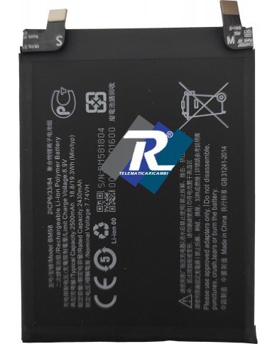 BATTERIA BM58 PER XIAOMI MI 11T PRO 2107113SG 2500 mAh SOSTITUISCE ORIGINALE