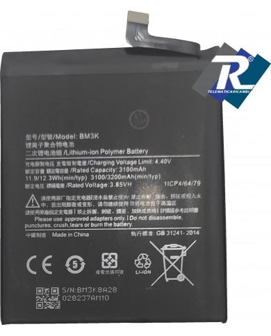 BATTERIA BM3K PER XIAOMI REDMI MI MIX 3 M1810E5A 3200 mAh SOSTITUISCE ORIGINALE