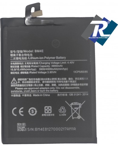 BATTERIA BM4E PER XIAOMI POCOPHONE F1 M1805E10A 4000 mAh SOSTITUISCE ORIGINALE