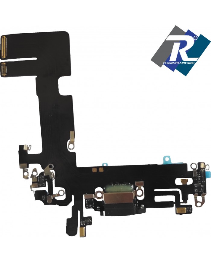 Connettore Ricarica iPhone 13 Flex Flat Dock carica Microfono Usb Dati Nero
