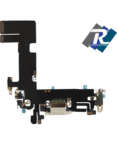 Connettore Ricarica iPhone 13 Flex Flat Dock carica Microfono Usb Dati Bianco