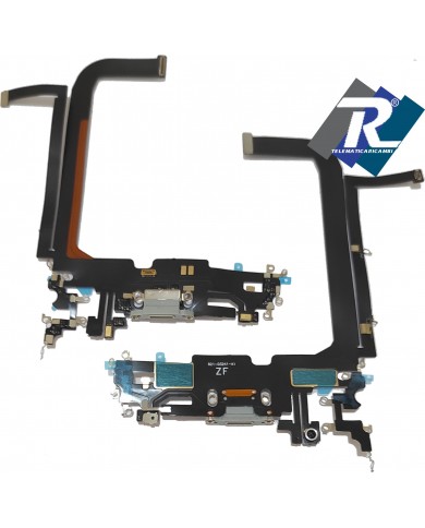 Connettore Ricarica iPhone 13 PRO MAX Flex Flat Dock Microfono Usb Dati Bianco