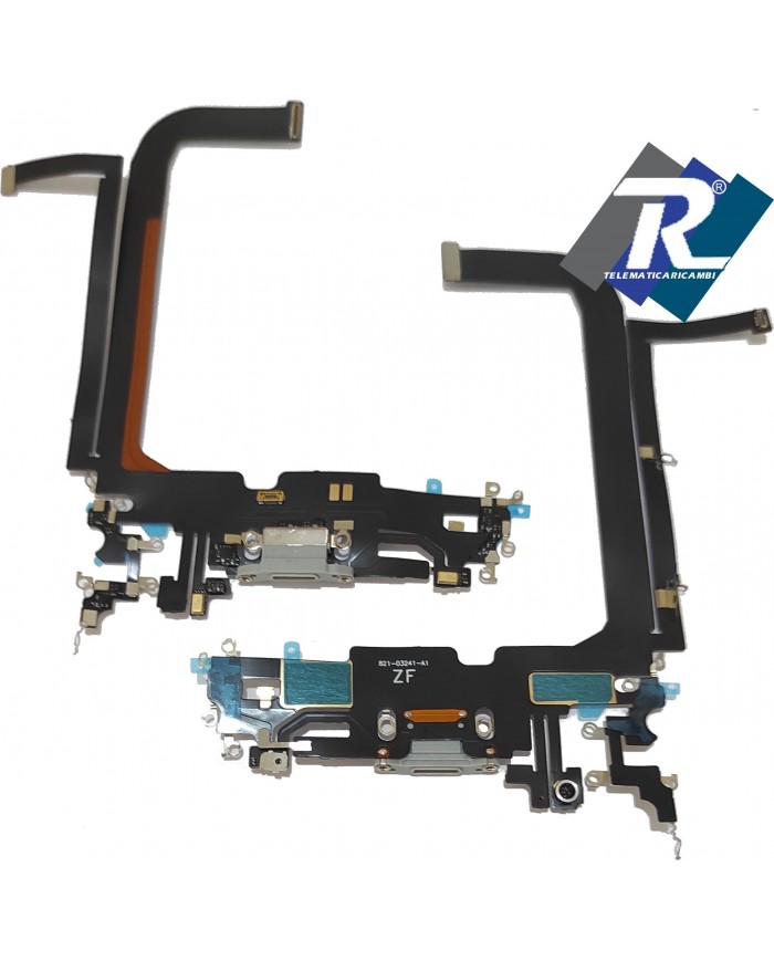 Connettore Ricarica iPhone 13 PRO MAX Flex Flat Dock Microfono Usb Dati Bianco