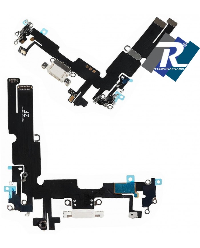 Connettore Ricarica iPhone 14 PLUS Flex Flat Dock carica Microfono Usb Dati Bianco