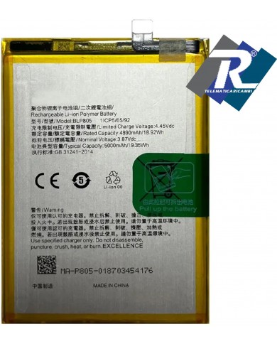 BATTERIA BLP805 PER OPPO A32 A33 A16 A16s A54 A74 A53 A53s A11s PARI ORIGINALE