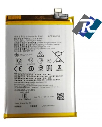 BATTERIA BLP911 1ICP5-66-93 PER OPPO REALME 9i RMX3491 5000mAh PARI ORIGINALE
