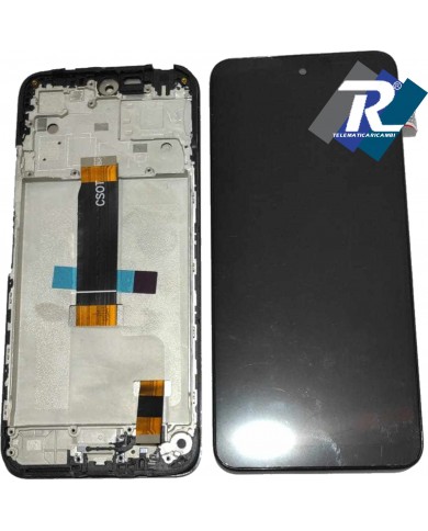 DISPLAY LCD XIAOMI REDMI 12 23053RN02L 23053RN02Y TOUCH SCHERMO VETRO NERO FRAME