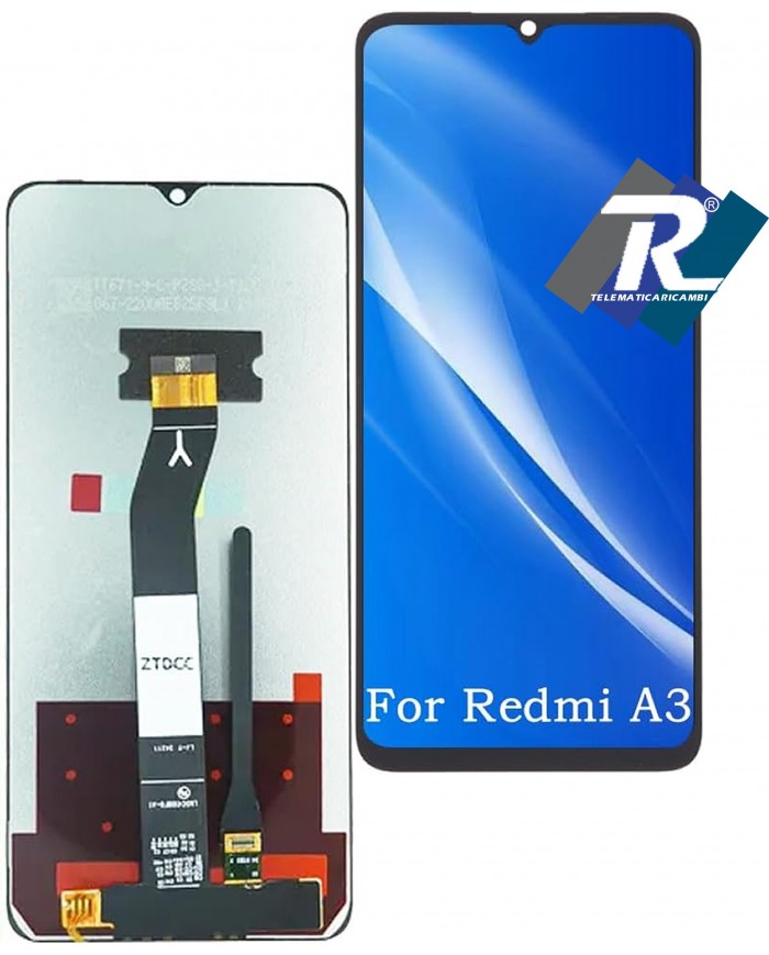 DISPLAY LCD PER XIAOMI REDMI A3 23129RN51X SCHERMO VETRO TOUCH SCREEN NERO