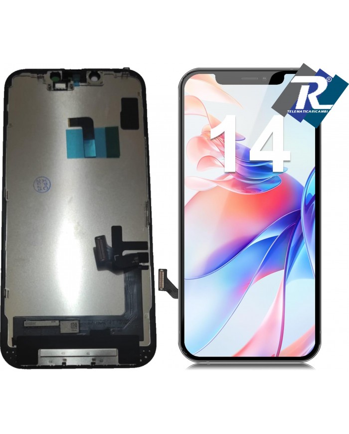 LCD iPhone 14 Display Touch scherno FHD 1080p LTPS PARI ORIGINALE IC INTERSCAMB