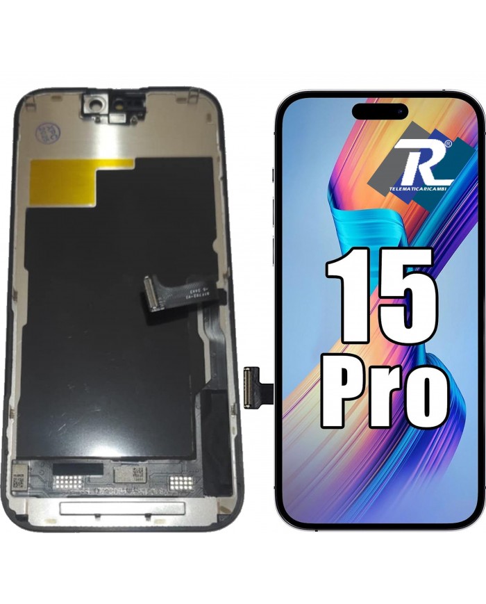 LCD iPhone 15 PRO Display Touch FHD 1080p LTPS PARI ORIGINALE IC INTERSCAMB