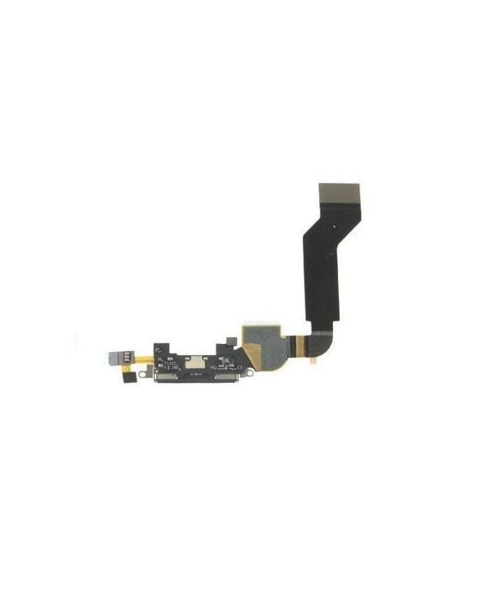 FLEX FLAT CONNETTORE CARICA DOCK RICARICA PER APPLE IPHONE 4S NERO