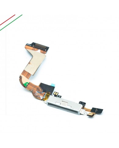 FLEX FLAT CONNETTORE CARICA DOCK RICARICA PER APPLE IPHONE 4S BIANCO