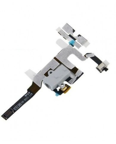 FLAT CONNETTORE JACK AUDIO CUFFIE TASTO VOLUME MUTE IPHONE 4S BIANCO ORIGINALE