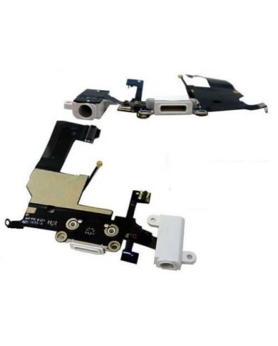 Flex Flat Dock Connettore Ricarica Microfono Antenna Jack Cuffie iPhone 5 Bianco