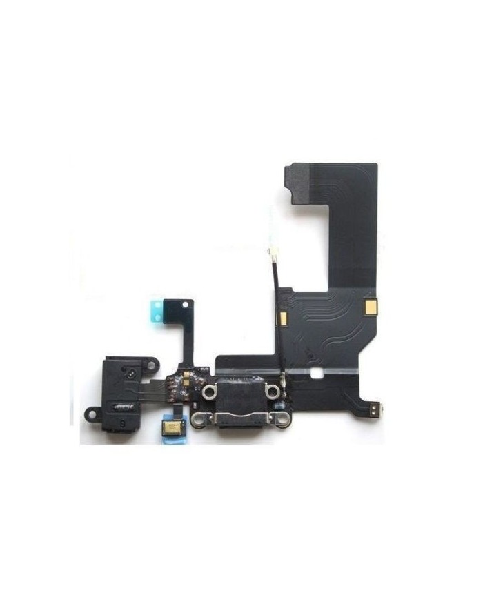 Flex Flat Dock Connettore Ricarica Microfono Antenna Jack Cuffie iPhone 5 G Nero