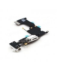 FLEX FLAT DOCK CONNETTORE RICARICA CAVO MICROFONO JACK AUDIO IPHONE 5 S BIANCO
