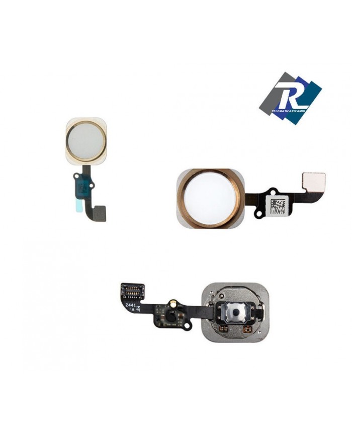 FLEX FLAT TASTO HOME COMPLETO GOLD ORO PER IPHONE 6 G NO FUNZIONE IMPRONTA