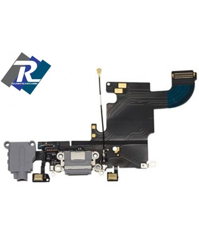 Flex Flat Dock Connettore Ricarica microfono Jack Cuffie dati per IPHONE 6S Nero