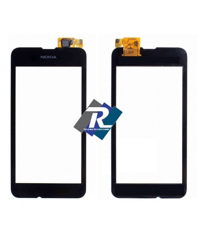 TOUCH SCREEN VETRO VETRINO PER NOKIA LUMIA 530 NERO CON BIADESIVO NO DISPLAY