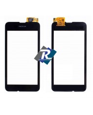 TOUCH SCREEN VETRO VETRINO PER NOKIA LUMIA 530 NERO CON BIADESIVO NO DISPLAY