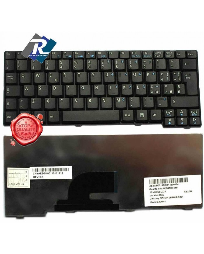 TASTIERA NERA ITALIANA ACER ASPIRE One 531H A150 A110 D150 D250 ZG5 Gateway LT30